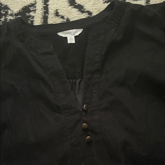 Black corduroy Long Sleeve Dress - Picture 4 of 5